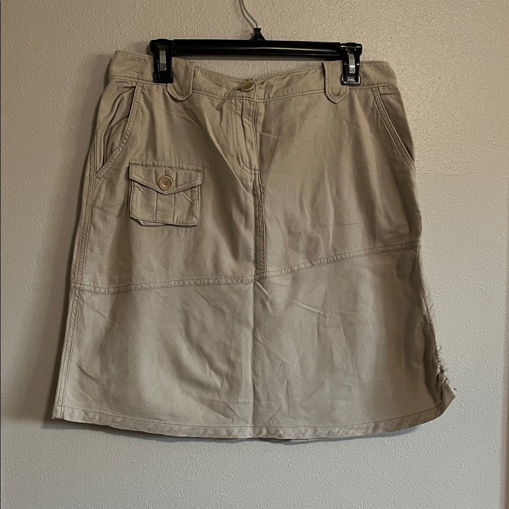 Eileen Fisher Tan Skirt with Pockets